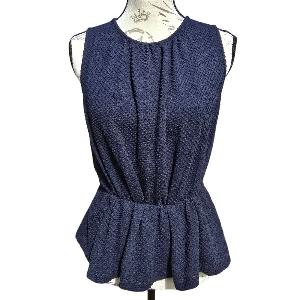 J. Crew Sleeveless Peplum Top Swiss Dot Women's XS